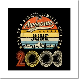 Awesome Since June 2003 Vintage 20th Birthday Posters and Art